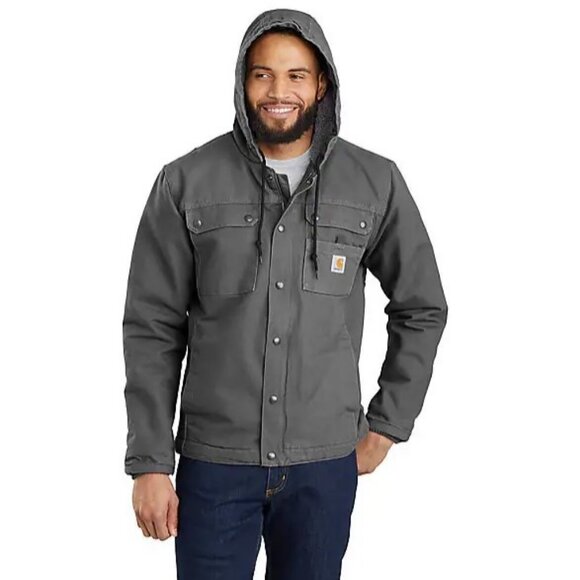 Carhartt Bartlett jacket, gray 2XL with hood & sherpa lining, like new condition - Picture 13 of 13